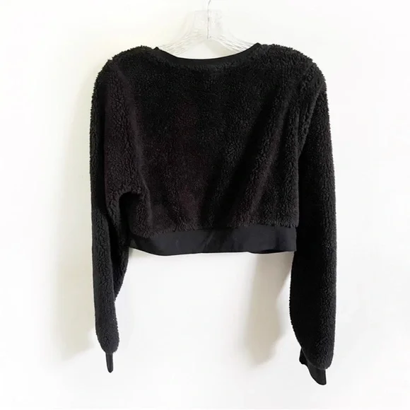 Disney The Nightmare Before Christmas sweatshirt black white Jack sherpa crop - Picture 9 of 9